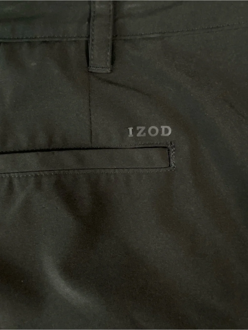 IZOD Golf Mens 46 Black Performance Golf Shorts Stretch 10” Inseam
